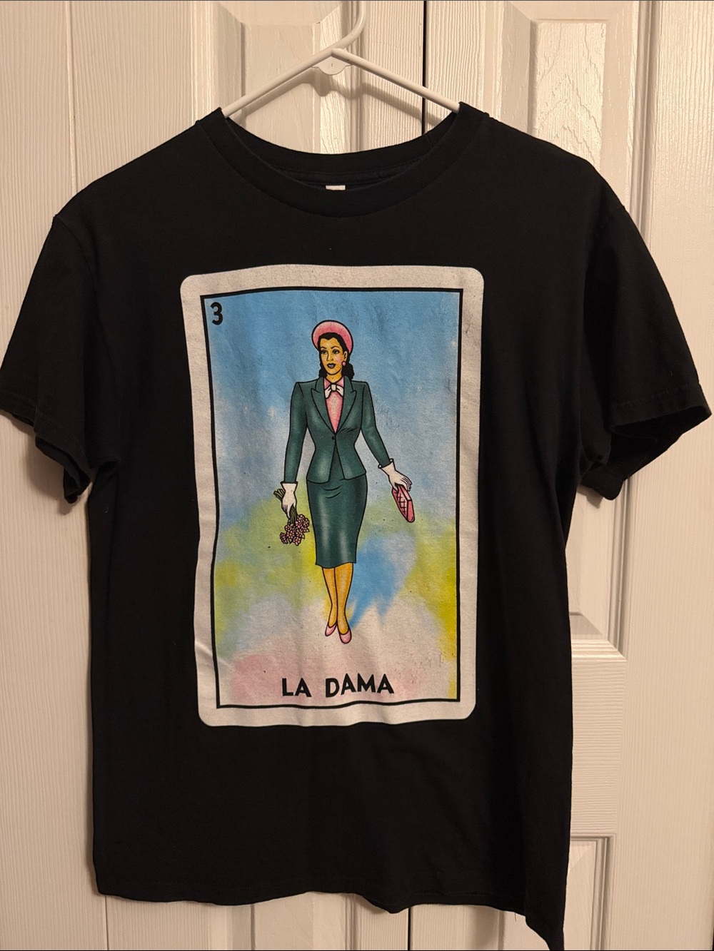 Black 'La Dama' Graphic Tee - Women Tops